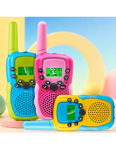 Walkie talkie dla dzieci 3 szt. krótkofalówki kolorowy zestaw duży zasięg. 2